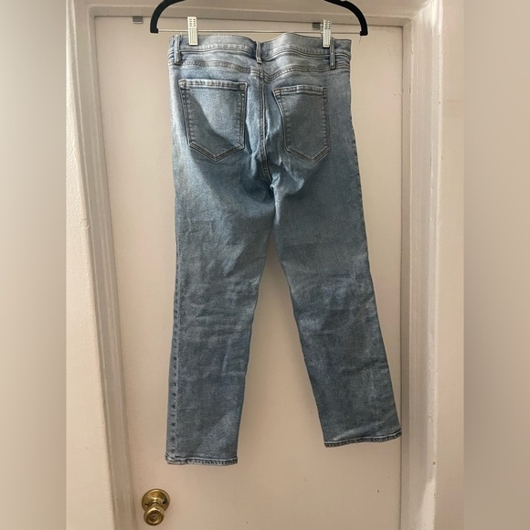 LOFT straight leg light wash  cropped jeans size 27/4 - Picture 6 of 9